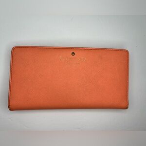 Kate Spade Darcy BiFold Wallet Slim Peach Nectar Orange Pink